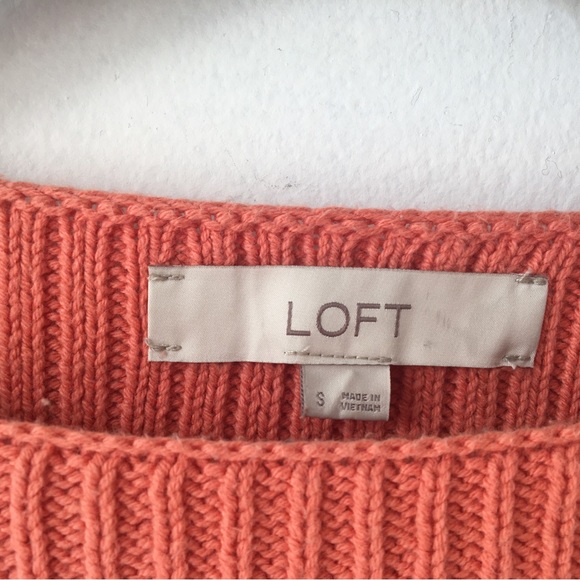 LOFT pink salmon textured sweater - Picture 7 of 11